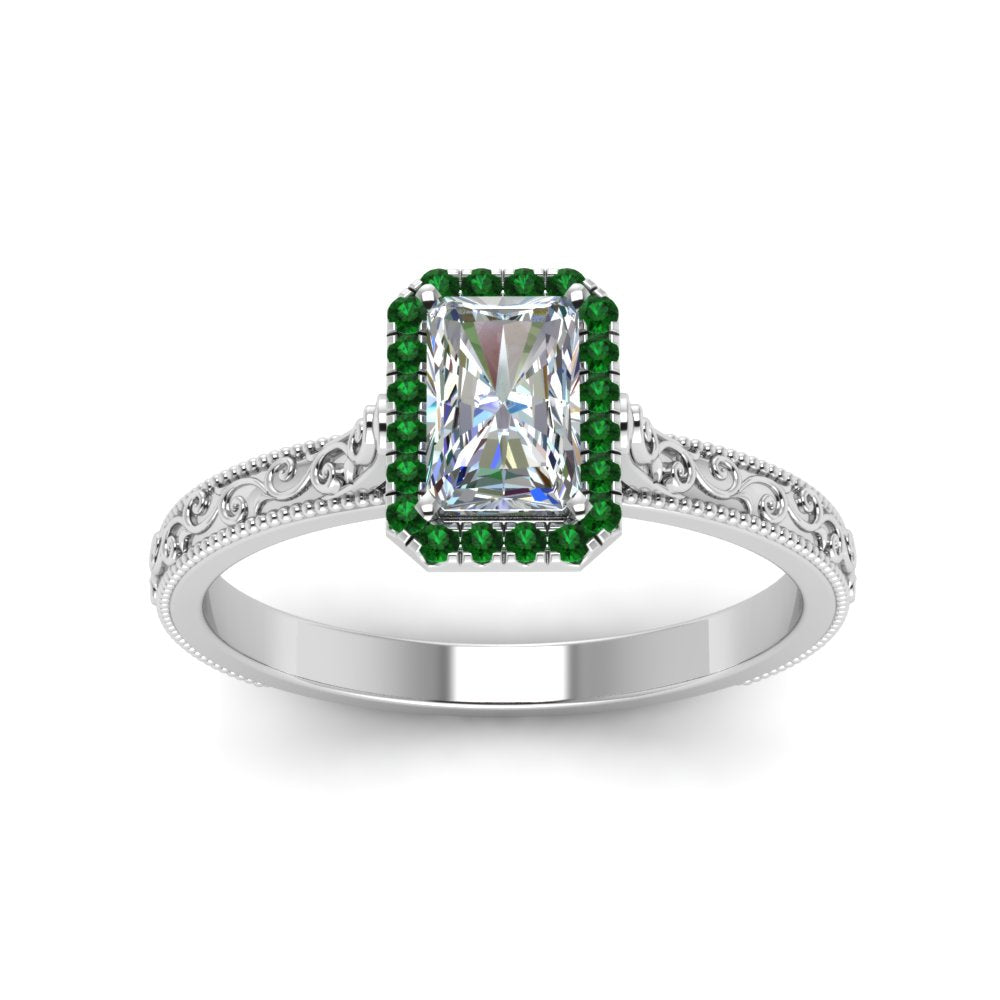 hand-engraved-radiant-cut-halo-diamond-engagement-ring-with-emerald-in-white-gold-FD8588RARGEMGRANGLE5-NL-WG?v=1757588449