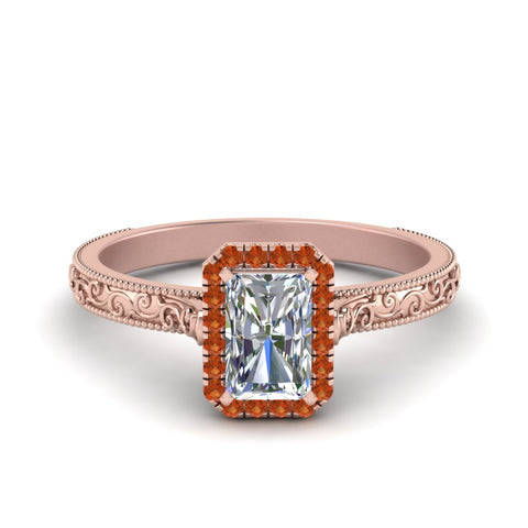 hand-engraved-radiant-cut-halo-diamond-engagement-ring-with-orange-sapphire-in-rose-gold-FD8588RARGSAOR-NL-RG?v=1757588439