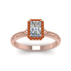 Load image into Gallery viewer, hand-engraved-radiant-cut-halo-diamond-engagement-ring-with-orange-sapphire-in-rose-gold-FD8588RARGSAORANGLE5-NL-RG_97ff925c-793b-4a45-bb68-d049950536ec?v=1757588568