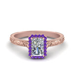 Load image into Gallery viewer, hand-engraved-radiant-cut-halo-diamond-engagement-ring-with-purple-topaz-in-rose-gold-FD8588RARGVITO-NL-RG_bc597012-d870-4808-aae3-c23d919dbdb6?v=1757588567
