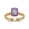 Load image into Gallery viewer, hand-engraved-radiant-cut-halo-diamond-engagement-ring-with-purple-topaz-in-yellow-gold-FD8588RARGVITOANGLE5-NL-YG_0ef75733-0286-4508-a429-060979afe6d2?v=1757588567