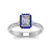 Load image into Gallery viewer, hand-engraved-radiant-cut-halo-diamond-engagement-ring-with-sapphire-in-white-gold-FD8588RARGSABLANGLE5-NL-WG_dc26c8b4-414f-4348-b441-c3a6a1c5d528?v=1757588567