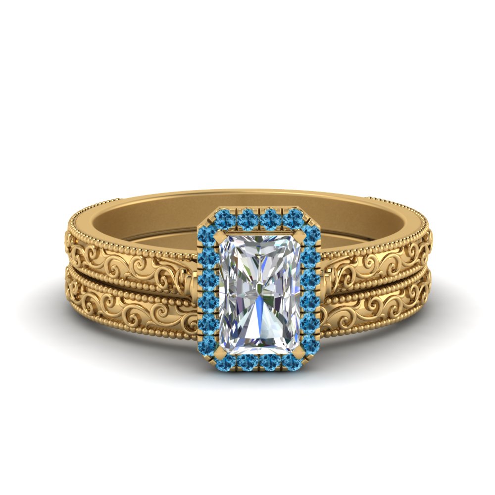 hand-engraved-radiant-cut-halo-diamond-wedding-ring-set-with-blue-topaz-in-yellow-gold-FD8588RAGICBLTO-NL-YG?v=1757665273