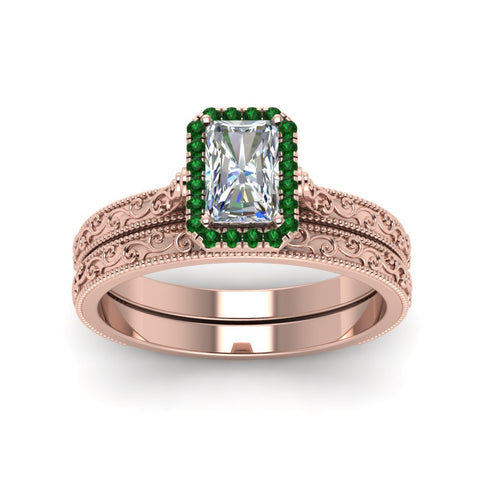 hand-engraved-radiant-cut-halo-diamond-wedding-ring-set-with-emerald-in-rose-gold-FD8588RAGEMGRANGLE5-NL-RG_064f8ef4-ca23-4352-b533-2c38a9a9f631?v=1757665393