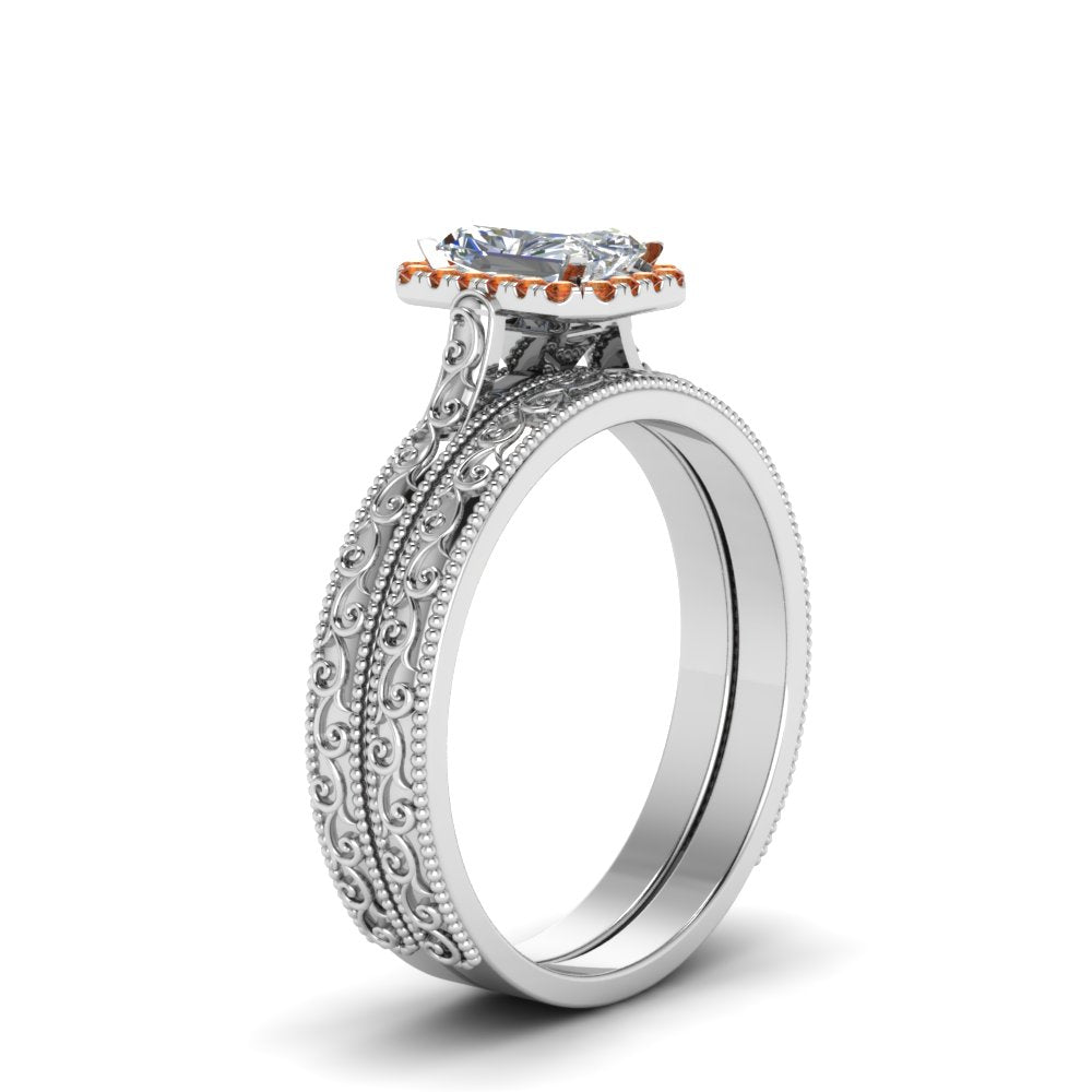 hand-engraved-radiant-cut-halo-diamond-wedding-ring-set-with-orange-sapphire-in-white-gold-FD8588RAGSAORANGLE2-NL-WG_8bd55698-2503-4721-bd89-c83a416a4cf7?v=1757665393