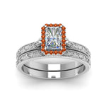 Load image into Gallery viewer, hand-engraved-radiant-cut-halo-diamond-wedding-ring-set-with-orange-sapphire-in-white-gold-FD8588RAGSAORANGLE5-NL-WG_342052f0-dee8-4bbb-953d-8f9bb319b5d4?v=1757665393
