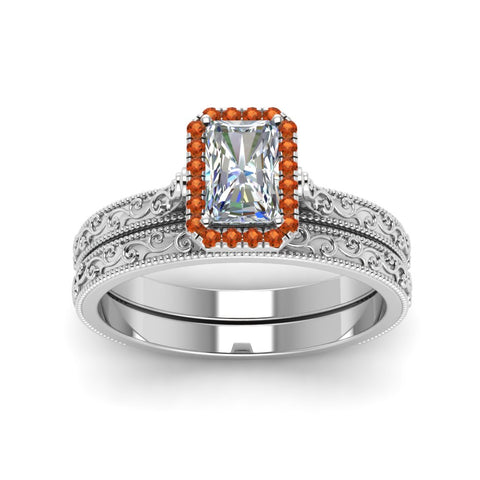 hand-engraved-radiant-cut-halo-diamond-wedding-ring-set-with-orange-sapphire-in-white-gold-FD8588RAGSAORANGLE5-NL-WG_342052f0-dee8-4bbb-953d-8f9bb319b5d4?v=1757665393
