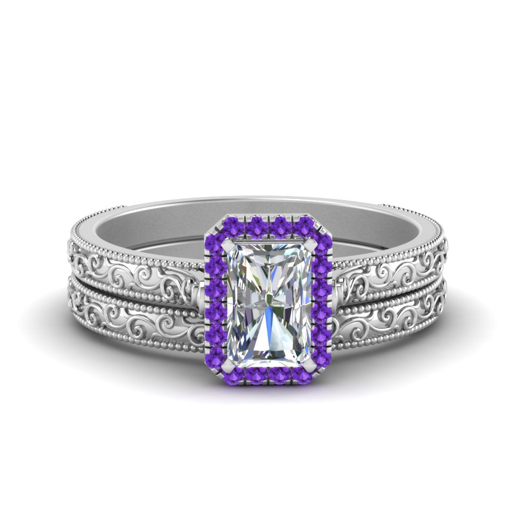 hand-engraved-radiant-cut-halo-diamond-wedding-ring-set-with-purple-topaz-in-white-gold-FD8588RAGVITO-NL-WG_5733c632-e7ff-4721-9aa6-facd3183b28f?v=1757665393