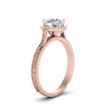 Load image into Gallery viewer, hand-engraved-round-cut-halo-diamond-engagement-ring-in-rose-gold-FD8588RORANGLE2-NL-RG?v=1757588453
