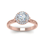 Load image into Gallery viewer, hand-engraved-round-cut-halo-diamond-engagement-ring-in-rose-gold-FD8588RORANGLE5-NL-RG_48ced821-a449-4e72-91dd-72a23787eb7b?v=1757588578
