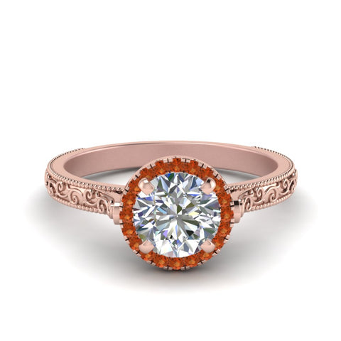 hand-engraved-round-cut-halo-diamond-engagement-ring-with-orange-sapphire-in-rose-gold-FD8588RORGSAOR-NL-RG?v=1757588455