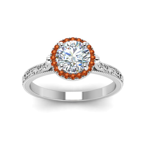 hand-engraved-round-cut-halo-diamond-engagement-ring-with-orange-sapphire-in-white-gold-FD8588RORGSAORANGLE5-NL-WG_fde6b94f-85f6-48a9-aab3-d5e9b15e8051?v=1757588582