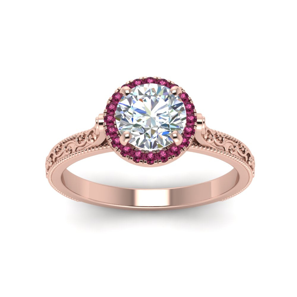 hand-engraved-round-cut-halo-diamond-engagement-ring-with-pink-sapphire-in-rose-gold-FD8588RORGSADRPIANGLE5-NL-RG_537afe17-1ffe-49cd-9ca4-3033601b1e00?v=1757588580
