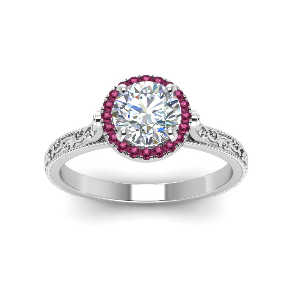 hand-engraved-round-cut-halo-diamond-engagement-ring-with-pink-sapphire-in-white-gold-FD8588RORGSADRPIANGLE5-NL-WG_16158c1c-3620-41aa-be41-6d900e44ccd1?v=1757588580