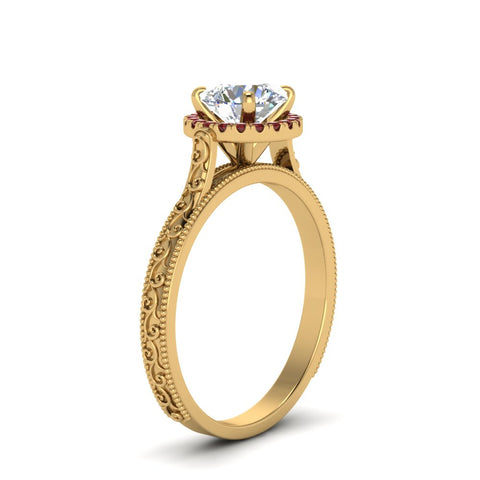 hand-engraved-round-cut-halo-diamond-engagement-ring-with-ruby-in-yellow-gold-FD8588RORGRUDRANGLE2-NL-YG?v=1757588454
