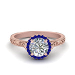 Load image into Gallery viewer, hand-engraved-round-cut-halo-diamond-engagement-ring-with-sapphire-in-rose-gold-FD8588RORGSABL-NL-RG_faa8e5c3-b5ce-4e95-8401-8ccb07fc37c7?v=1757588586
