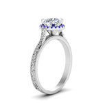 Load image into Gallery viewer, hand-engraved-round-cut-halo-diamond-engagement-ring-with-sapphire-in-white-gold-FD8588RORGSABLANGLE2-NL-WG_7b91e4fb-f3ab-46a6-b942-e33873bcf398?v=1757588580
