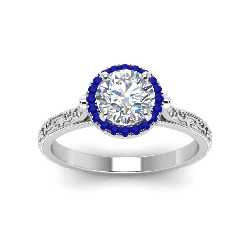 hand-engraved-round-cut-halo-diamond-engagement-ring-with-sapphire-in-white-gold-FD8588RORGSABLANGLE5-NL-WG?v=1757588456