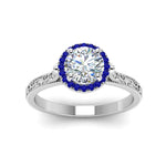 Load image into Gallery viewer, hand-engraved-round-cut-halo-diamond-engagement-ring-with-sapphire-in-white-gold-FD8588RORGSABLANGLE5-NL-WG_eb186441-9ccb-4947-968f-0ea0964124b7?v=1757588577
