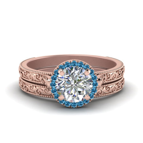 hand-engraved-round-cut-halo-diamond-wedding-ring-set-with-blue-topaz-in-rose-gold-FD8588ROGICBLTO-NL-RG?v=1757665292