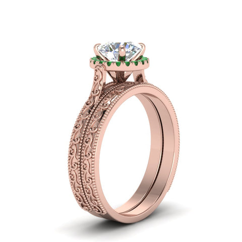 hand-engraved-round-cut-halo-diamond-wedding-ring-set-with-emerald-in-rose-gold-FD8588ROGEMGRANGLE2-NL-RG_1a913ab0-50be-45b6-95ca-42b226635c51?v=1757665404