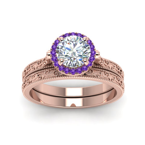 hand-engraved-round-cut-halo-diamond-wedding-ring-set-with-purple-topaz-in-rose-gold-FD8588ROGVITOANGLE5-NL-RG_72a03708-39ff-41e7-b989-262228e27b4e?v=1757665404