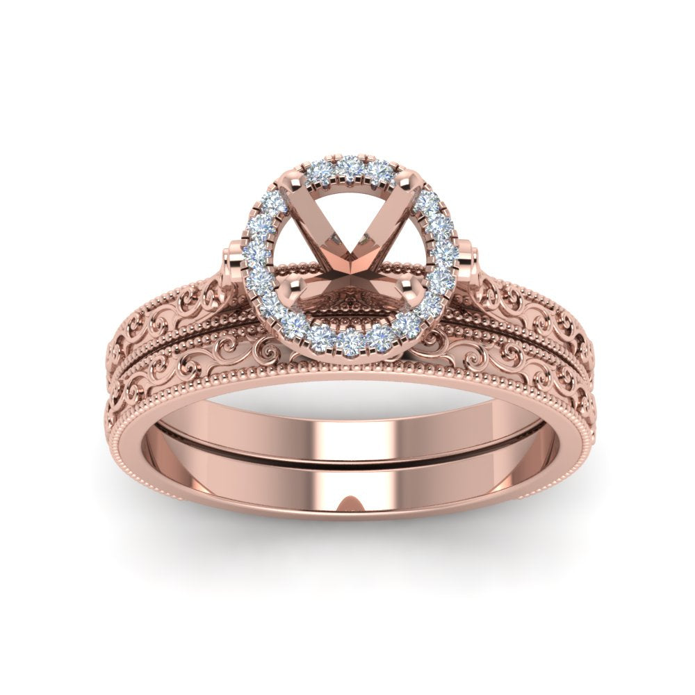 hand-engraved-semi-mount-halo-diamond-wedding-ring-set-in-rose-gold-FD8588ROSMANGLE5-NL-RG?v=1757666482