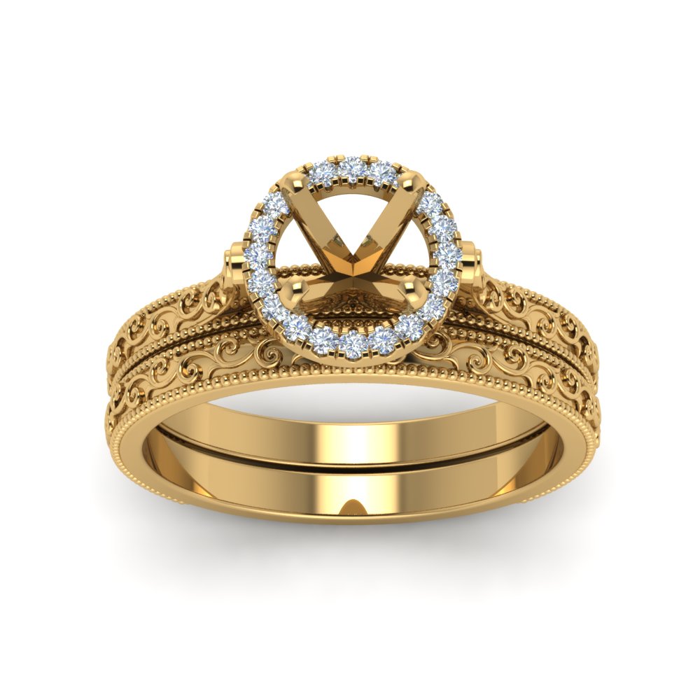 hand-engraved-semi-mount-halo-diamond-wedding-ring-set-in-yellow-gold-FD8588ROSMANGLE5-NL-YG?v=1757666482