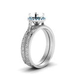 Load image into Gallery viewer, hand-engraved-semi-mount-halo-diamond-wedding-ring-set-with-blue-topaz-in-white-gold-FD8588ROSMGICBLTOANGLE2-NL-WG?v=1757666482
