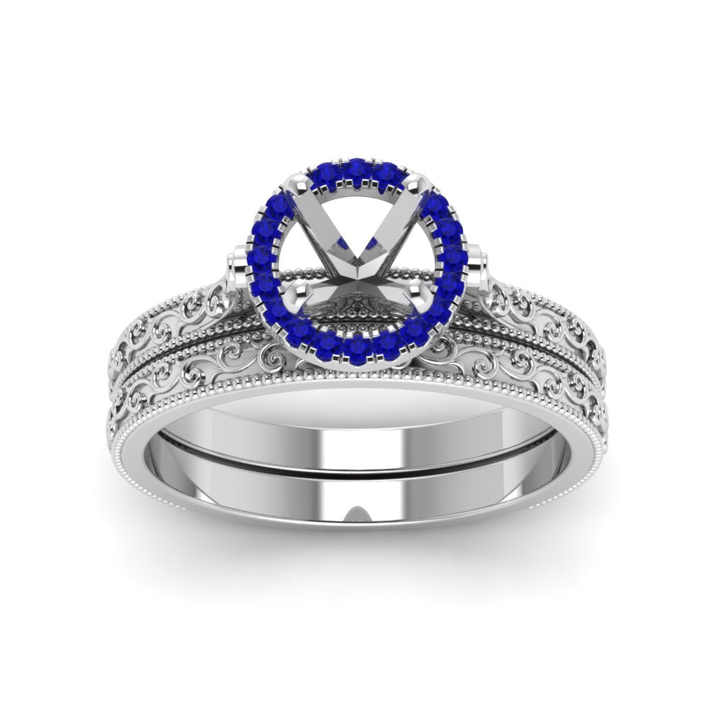 hand-engraved-semi-mount-halo-diamond-wedding-ring-set-with-sapphire-in-white-gold-FD8588ROSMGSABLANGLE5-NL-WG?v=1757666482