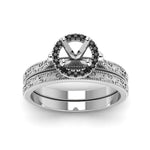 Load image into Gallery viewer, hand-engraved-semi-mount-halo-wedding-ring-set-with-black-diamond-in-white-gold-FD8588ROSMGBLACKANGLE5-NL-WG?v=1757666482
