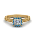 Thumbnail 71 - hand-engraved-vintage-asscher-diamond-engagement-ring-with-blue-topaz-halo-in-yellow-gold-FD8588ASRGICBLTO-NL-YG?v=1757678067