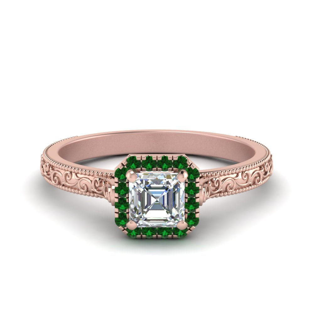 hand-engraved-vintage-asscher-diamond-engagement-ring-with-emerald-halo-in-rose-gold-FD8588ASRGEMGR-NL-RG?v=1757678067