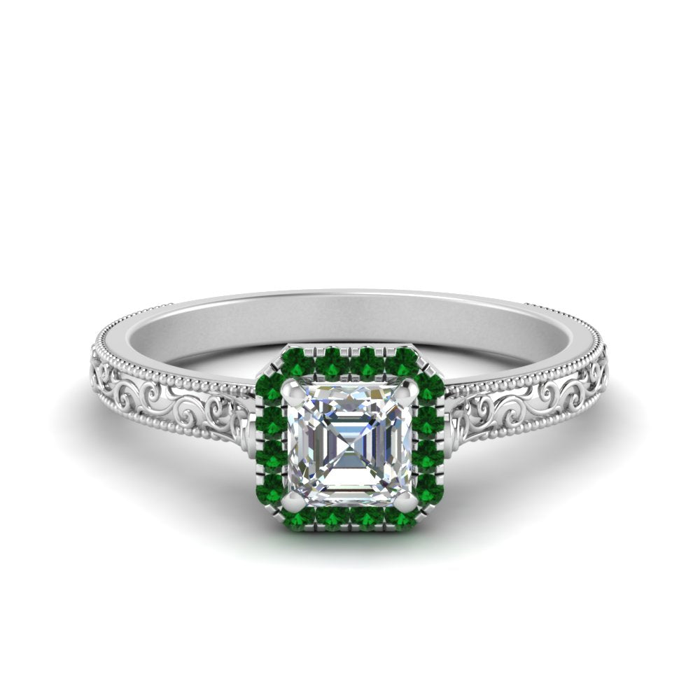 hand-engraved-vintage-asscher-diamond-engagement-ring-with-emerald-halo-in-white-gold-FD8588ASRGEMGR-NL-WG?v=1757678067