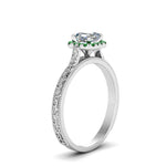 Load image into Gallery viewer, hand-engraved-vintage-asscher-diamond-engagement-ring-with-emerald-halo-in-white-gold-FD8588ASRGEMGRANGLE2-NL-WG?v=1757678067
