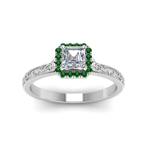 hand-engraved-vintage-asscher-diamond-engagement-ring-with-emerald-halo-in-white-gold-FD8588ASRGEMGRANGLE5-NL-WG?v=1757678067