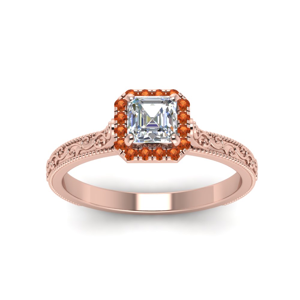 hand-engraved-vintage-asscher-diamond-engagement-ring-with-orange-sapphire-halo-in-rose-gold-FD8588ASRGSAORANGLE5-NL-RG_19c662e1-2981-4115-b797-73337ec3bf39?v=1757589528