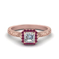 Thumbnail 29 - hand-engraved-vintage-asscher-diamond-engagement-ring-with-pink-sapphire-halo-in-rose-gold-FD8588ASRGSADRPI-NL-RG?v=1757588473