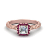 Load image into Gallery viewer, hand-engraved-vintage-asscher-diamond-engagement-ring-with-pink-sapphire-halo-in-rose-gold-FD8588ASRGSADRPI-NL-RG_cb23f71f-ce69-4f17-8b9a-59607a5046a3?v=1757589528
