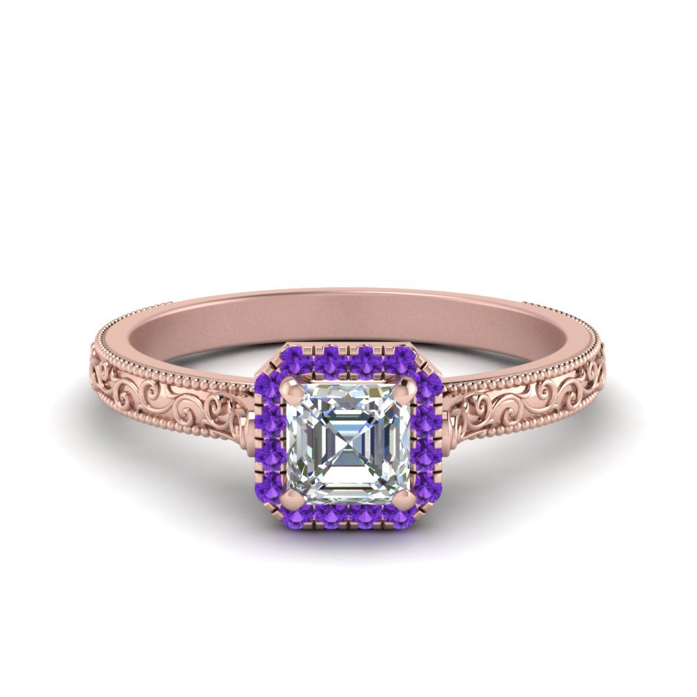 hand-engraved-vintage-asscher-diamond-engagement-ring-with-purple-topaz-halo-in-rose-gold-FD8588ASRGVITO-NL-RG?v=1757678067