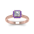 Thumbnail 89 - hand-engraved-vintage-asscher-diamond-engagement-ring-with-purple-topaz-halo-in-rose-gold-FD8588ASRGVITOANGLE5-NL-RG?v=1757678067