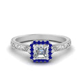 Thumbnail 15 - hand-engraved-vintage-asscher-diamond-engagement-ring-with-sapphire-halo-in-white-gold-FD8588ASRGSABL-NL-WG?v=1757588472