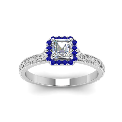 hand-engraved-vintage-asscher-diamond-engagement-ring-with-sapphire-halo-in-white-gold-FD8588ASRGSABLANGLE5-NL-WG?v=1757588472