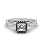 Load image into Gallery viewer, hand-engraved-vintage-asscher-engagement-ring-with-black-diamond-halo-in-white-gold-FD8588ASRGBLACK-NL-WG?v=1757678067
