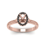 Load image into Gallery viewer, hand-engraved-vintage-semi-mount-engagement-ring-with-black-diamond-halo-in-rose-gold-FD8588SMRGBLACKANGLE5-NL-RG?v=1757589033
