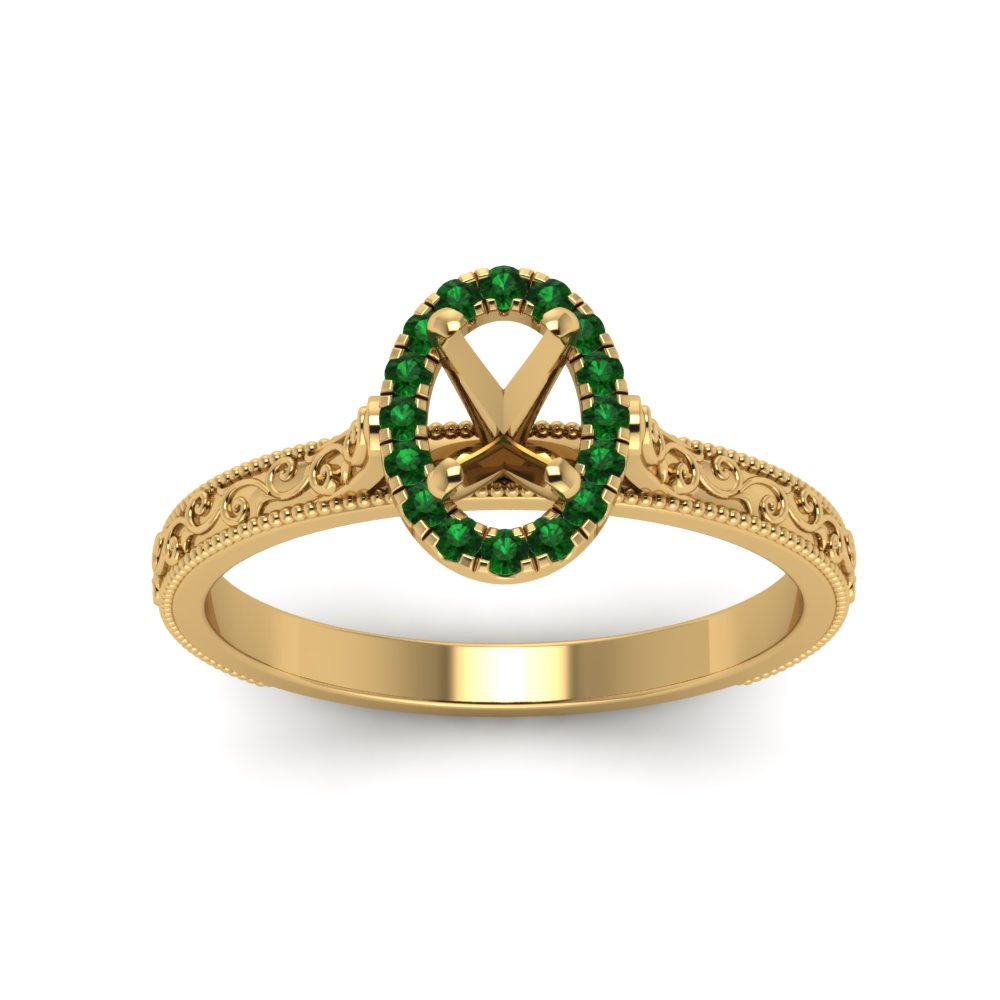 hand-engraved-vintage-semi-mount-engagement-ring-with-emerald-halo-in-yellow-gold-FD8588SMRGEMGRANGLE5-NL-YG?v=1757589033