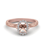 Load image into Gallery viewer, hand-engraved-vintage-semi-mount-engagement-ring-with-halo-in-rose-gold-FD8588SMR-NL-RG?v=1757589033
