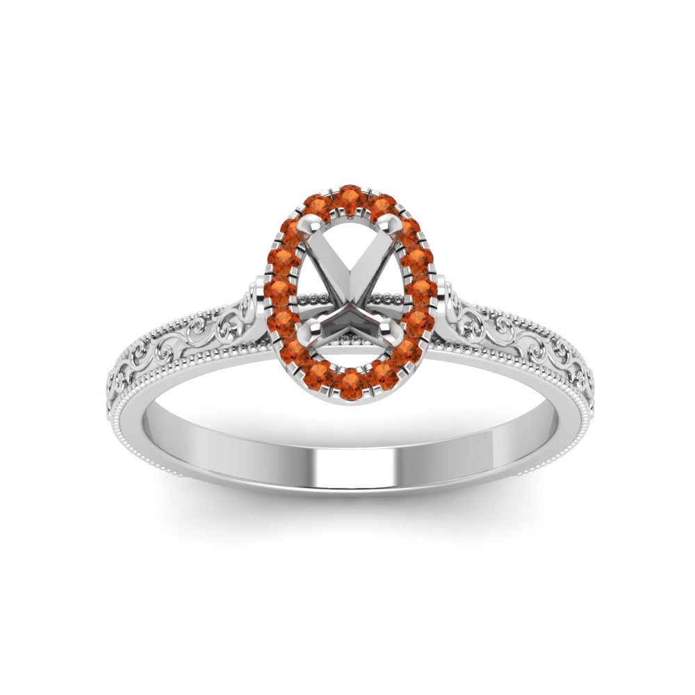 hand-engraved-vintage-semi-mount-engagement-ring-with-orange-sapphire-halo-in-white-gold-FD8588SMRGSAORANGLE5-NL-WG?v=1757589033