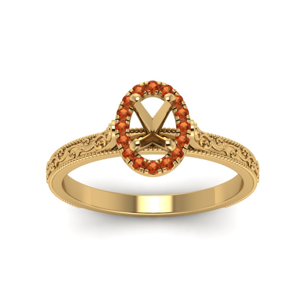 hand-engraved-vintage-semi-mount-engagement-ring-with-orange-sapphire-halo-in-yellow-gold-FD8588SMRGSAORANGLE5-NL-YG?v=1757589033