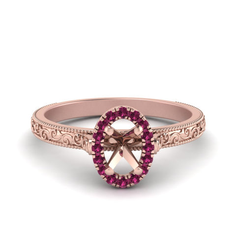 hand-engraved-vintage-semi-mount-engagement-ring-with-pink-sapphire-halo-in-rose-gold-FD8588SMRGSADRPI-NL-RG?v=1757589034
